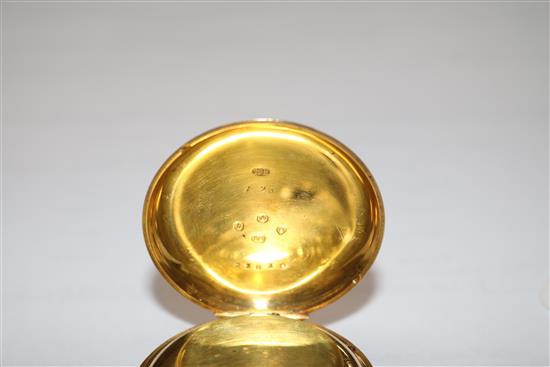 A Victorian 18ct gold keywind pocket watch.